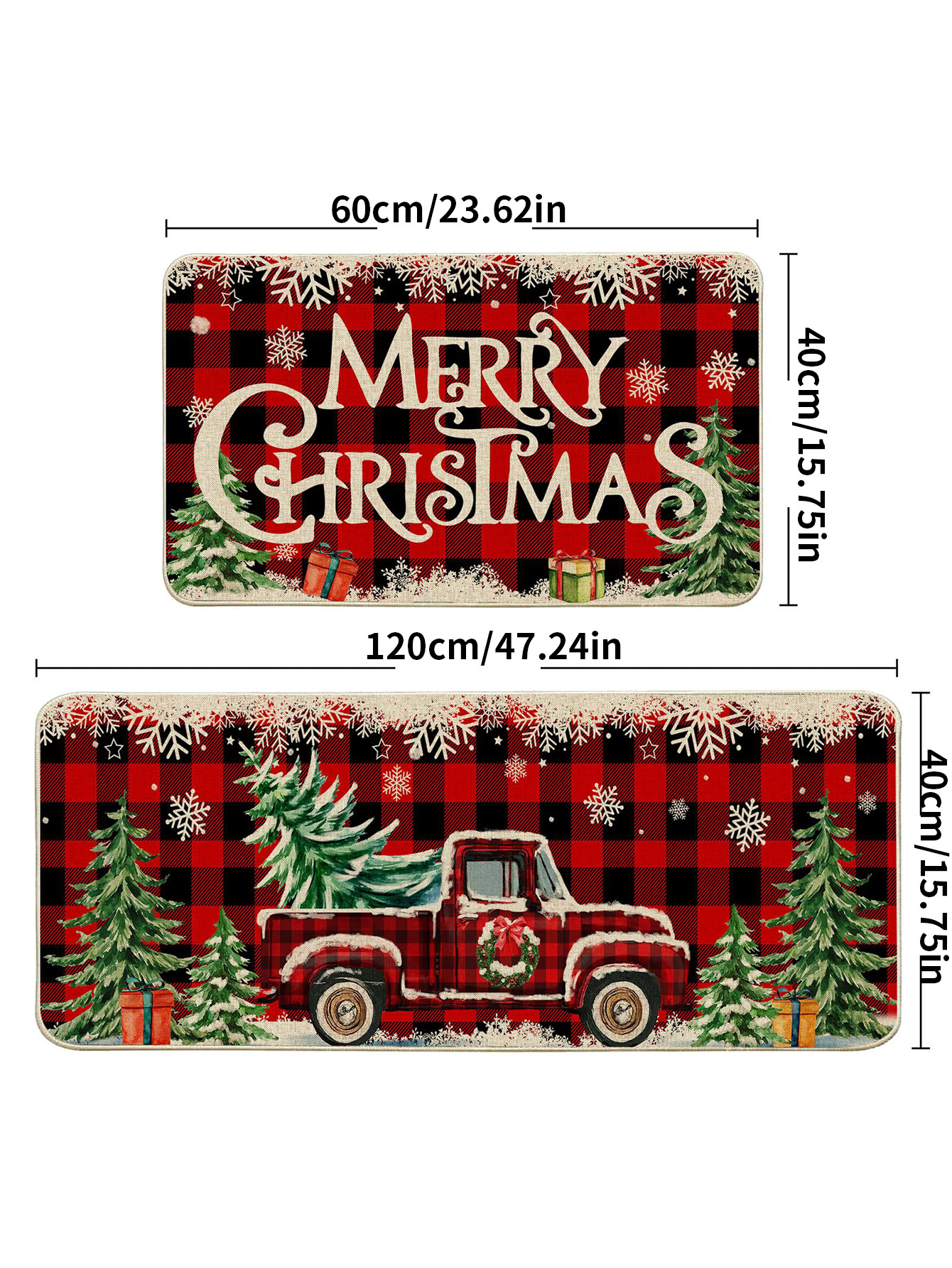 Kitchen floor mat-car pattern 40 * 60 + 40 * 120 cm-1 set