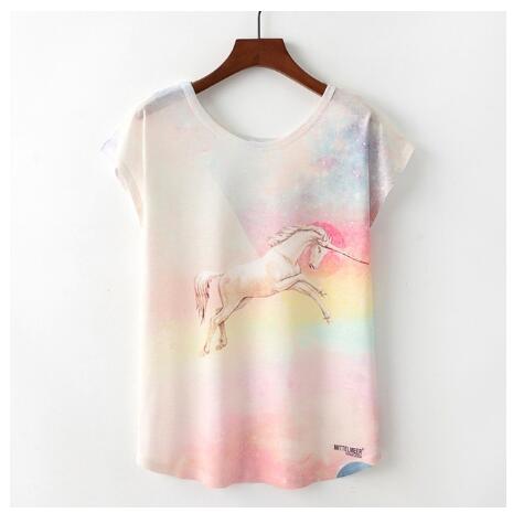 Women's T-Shirt with Cute Cat Print