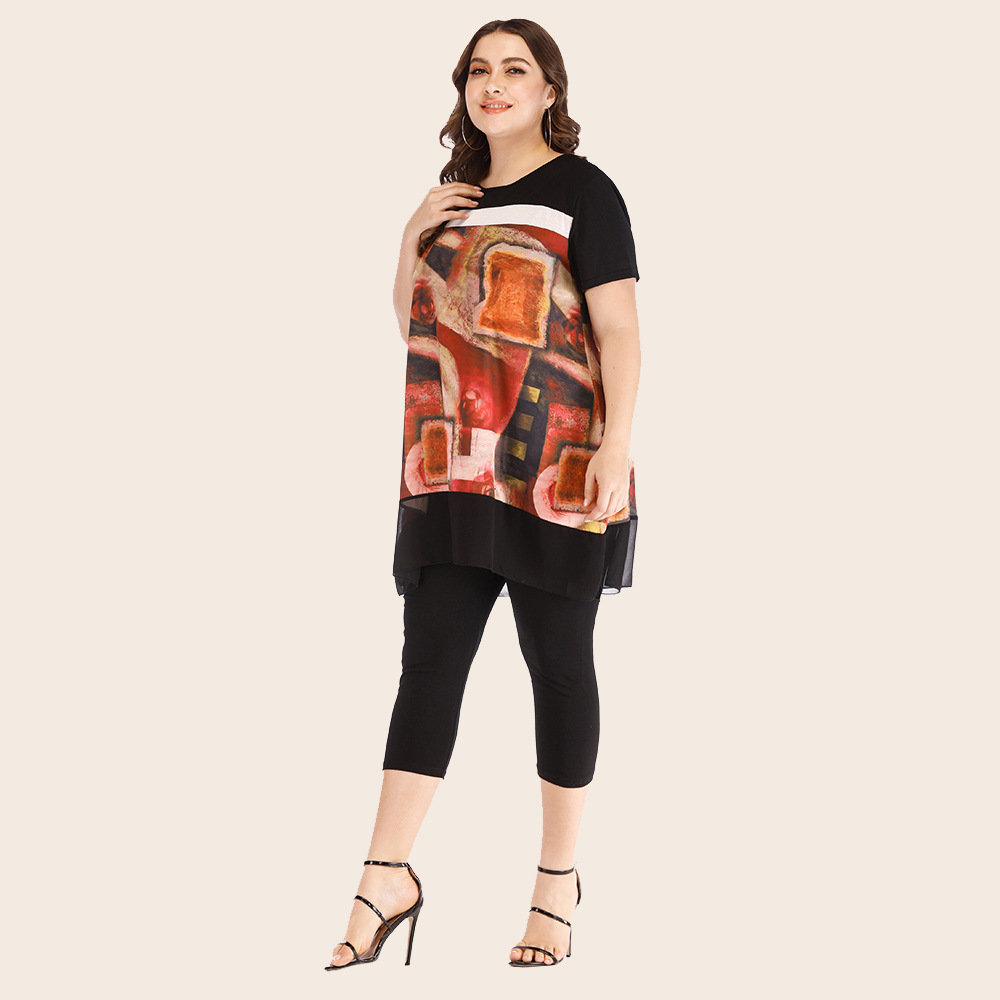 Casual two-piece blouse and trousers set