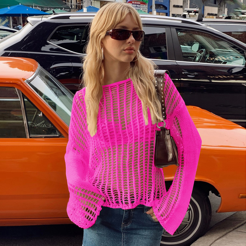 Women's Summer Openwork Knitted Blouse