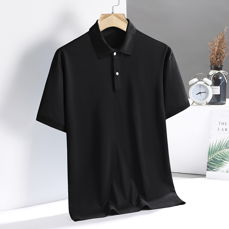Men's Short-Sleeve Lapel Shirt in Business Casual Style