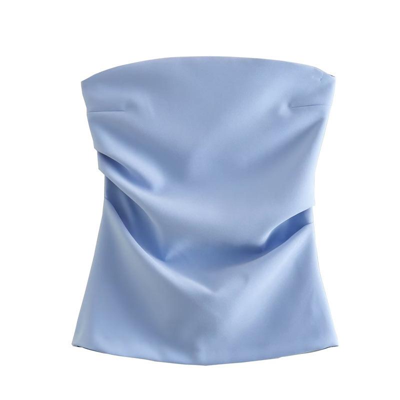 Off-Shoulder Pleated Waist Tube Top 5