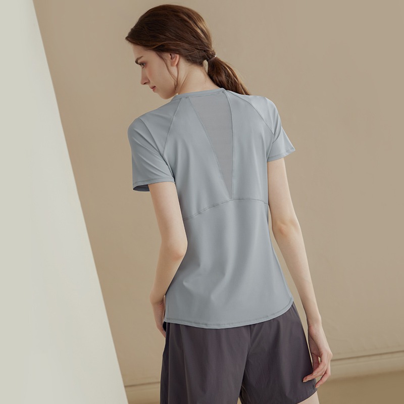 Mesh Panel Quick-Dry Slimming Sports Top 4
