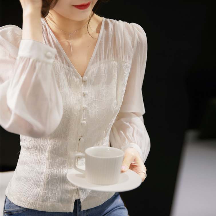 Soft-style Chinese jacquard shirt