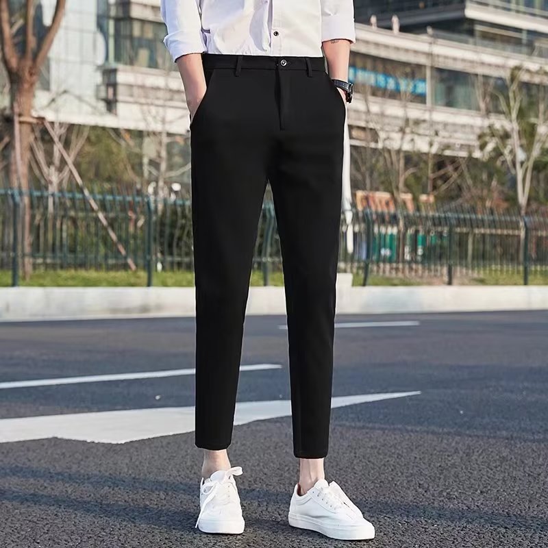 Men's Stylish Slim-Fit Cropped Trousers 6