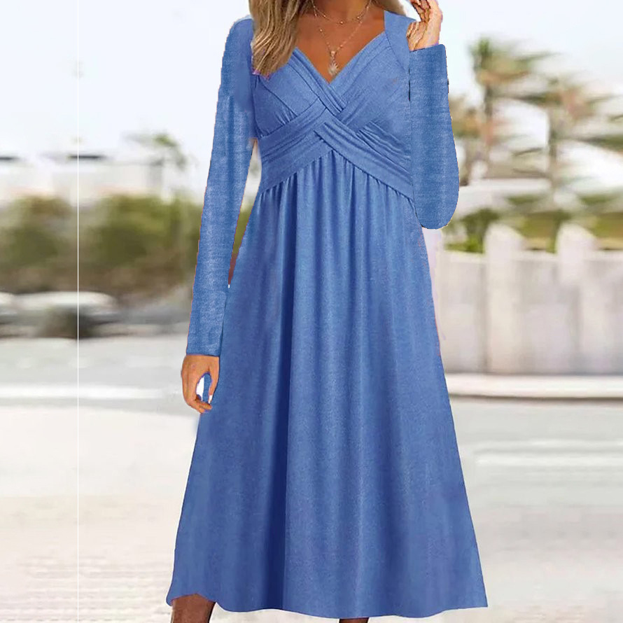 Women's Loose Long-Sleeve Casual Dress