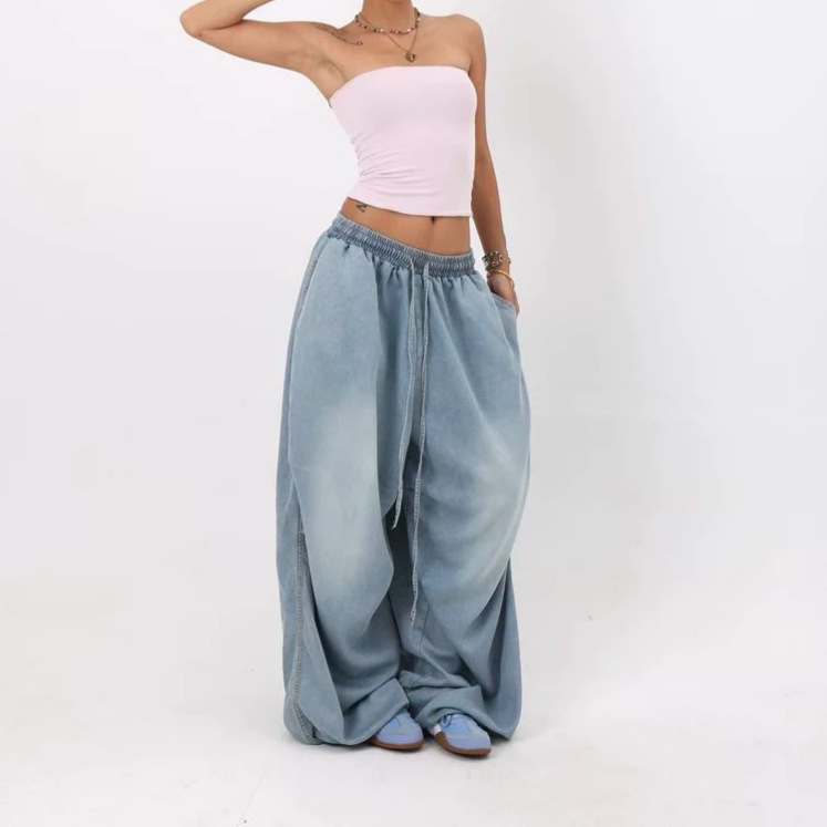 Retro High-Street Loose Wide-Leg Jeans