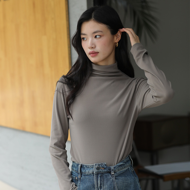 Women's Casual Mid-Collar Sweater Top