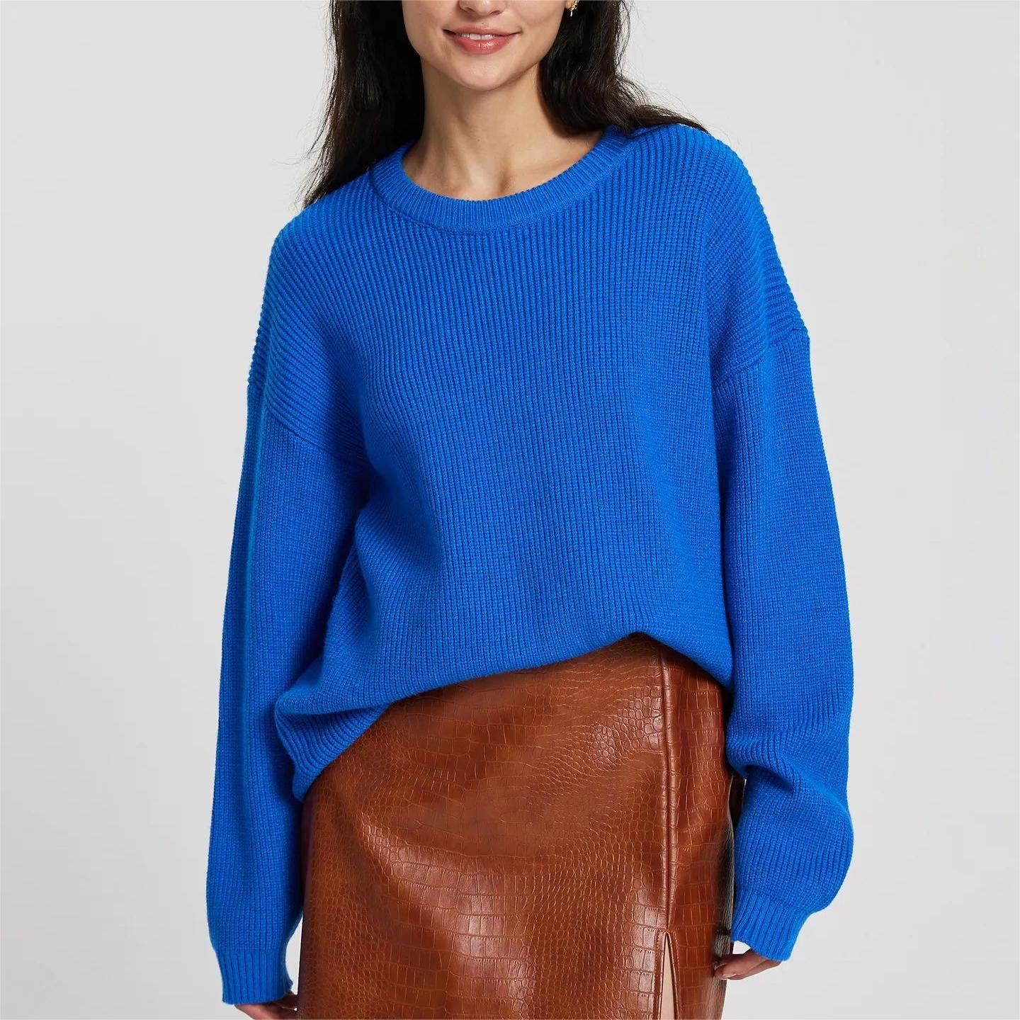 Loose Round-Neck Long-Sleeve Sweater