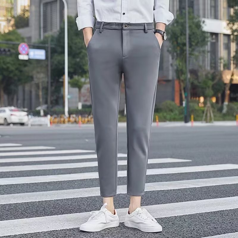 Men's Stylish Slim-Fit Cropped Trousers 3