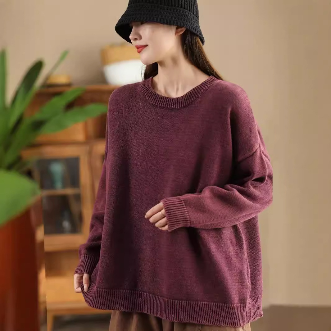 Retro Heavy-Weight Washed Cotton Top for Women