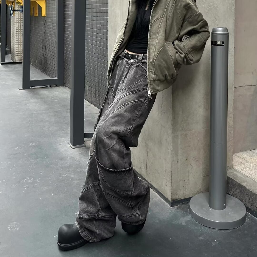 Heavy Industry Multi-Pocket Denim Overalls