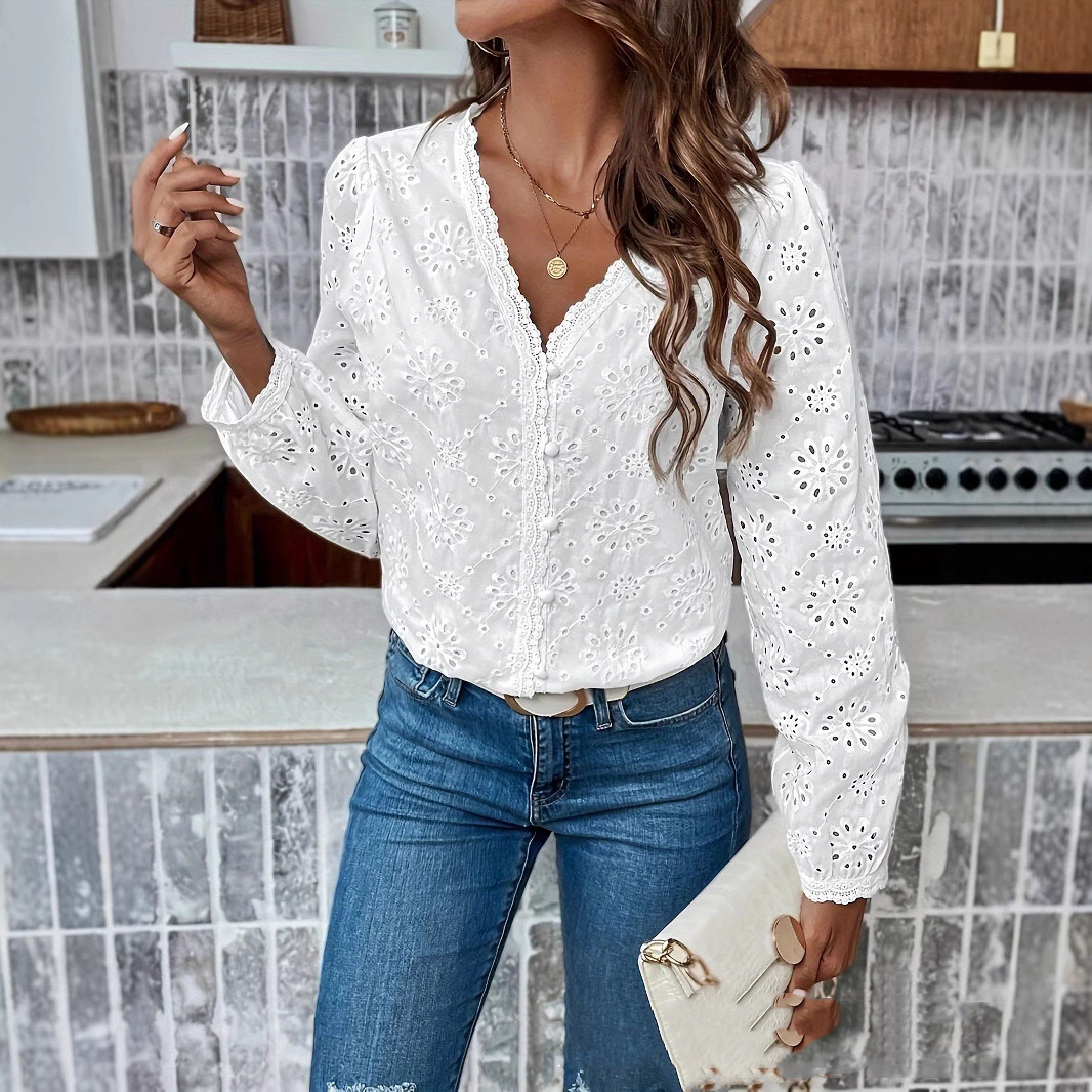 Women's Long-Sleeve Socialite-Style Commute Shirt